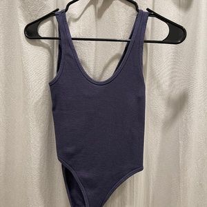 Navy Ribbed Bodysuit